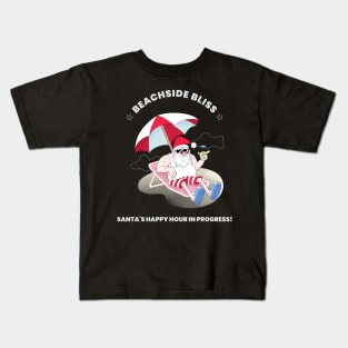 Santa claus on the beach Kids T-Shirt